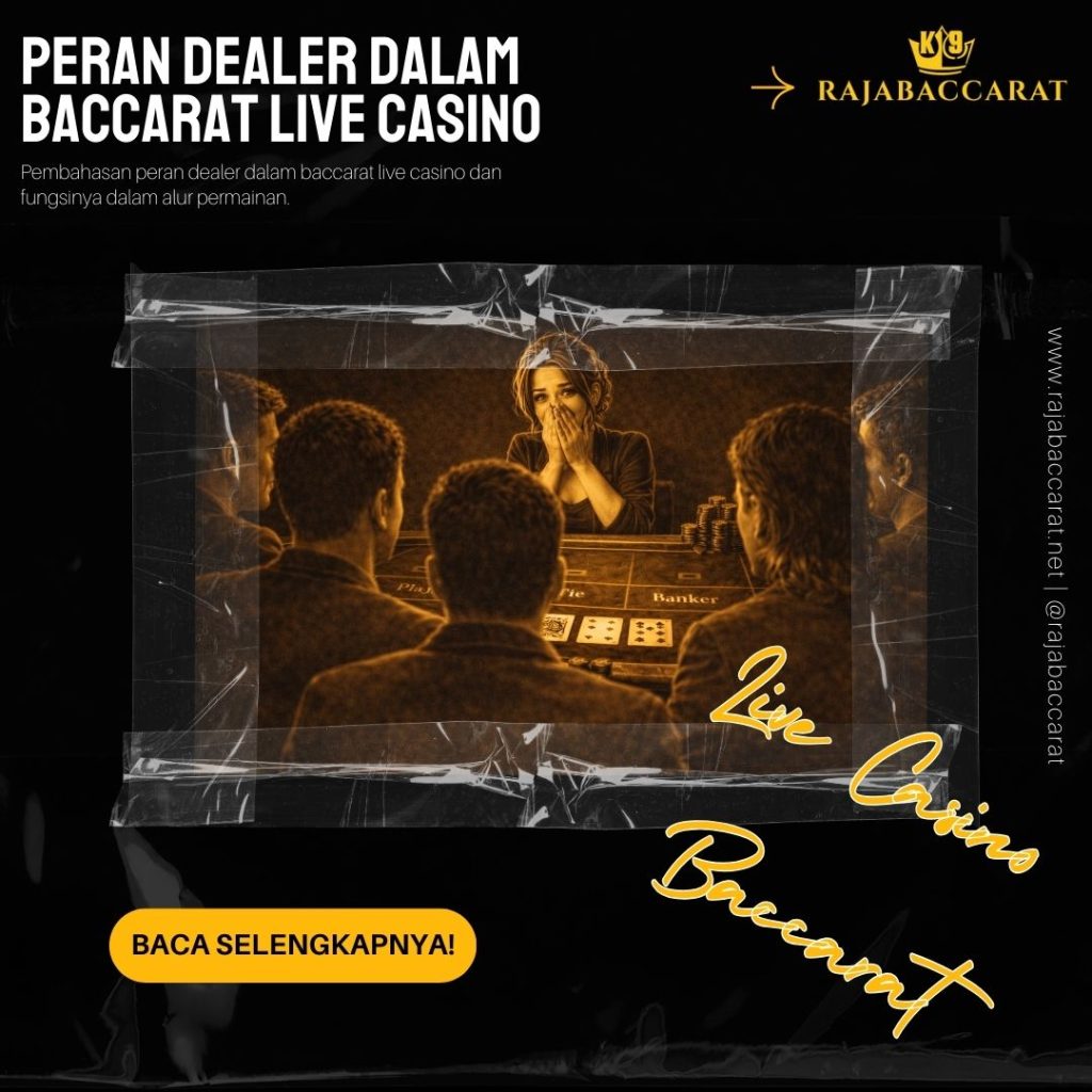 peran dealer baccarat live membagikan kartu pada baccarat live casino